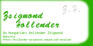 zsigmond hollender business card